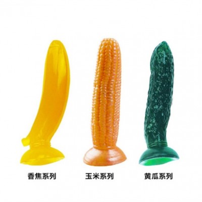 Banana, corn, cucumber, fruit and vegetable adult fun series wholesale adult sex toys, anal plug massage stick