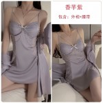 Bride's Morning Robe Simple Outer Robe Women's Home Fur Set C3461