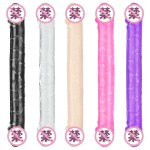 Transparent Crystal Imitation Female Penile Double Head Double Pull Adult Sexual Products Female Imitation Genuine Penile Penile
