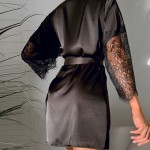 Guiruo Brand, European and American Sexy Lace, Comfortable Lace up Outer Robe, Home Fur Set, Foreign Trade Cross border Amazon 9596