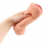 Aircraft Cup Men's Toy Masturbation Device Mouth and Teeth Double Hole Inverted Model Name Device Simulated Human Mouth and Pudendal Dual Channel