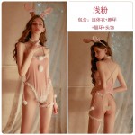 Guiruo Fun Lingerie Sexy Velvet Open Range Bodysuit Backless Temptation Rabbit Girl Uniform Set Issued on behalf of 1405