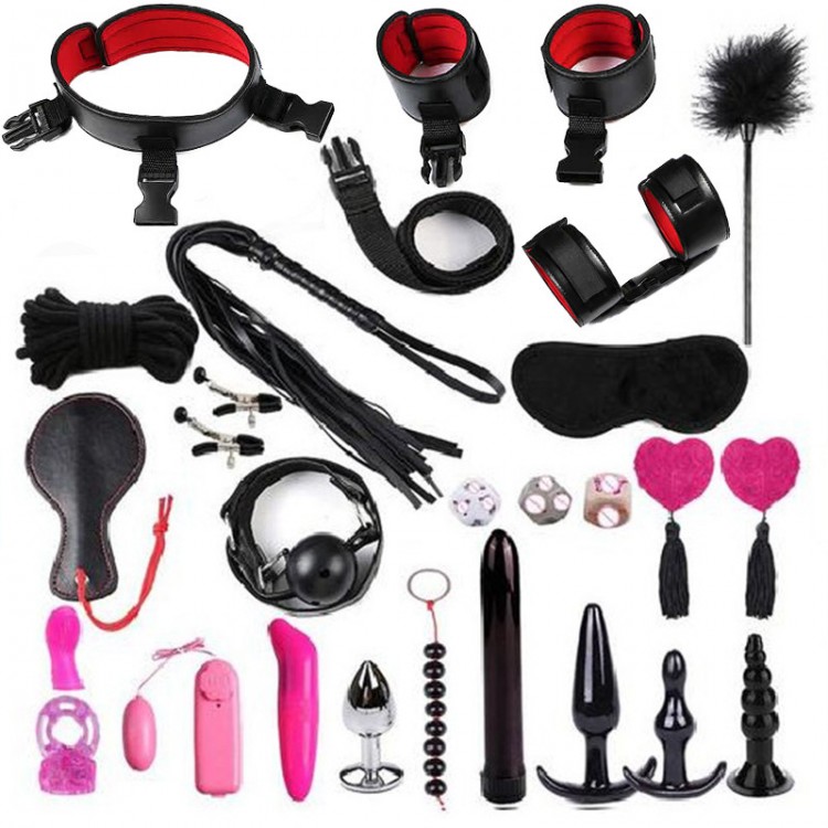 25 Piece SM Fun Strap Set Combination Adult Fun Binding Set Couple Flirting and Fun Supplies