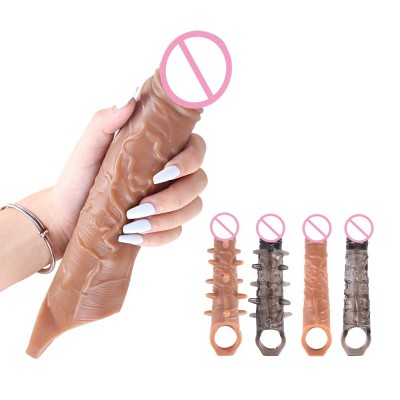 Sexual products men's extended set, crystal wolf teeth set, prickly penis set, penis set, sex toys, imitation of real and fake penises