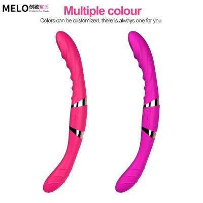 Lala lesbian sex products 12 frequency Mina dual head FM vibration massage stick silicone dual head penis factory