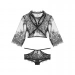 Guiruo Autumn and Winter Fun Lingerie Sexy and Hot Lace Perspective Off the waist Seduction Bed Uniform Set Issued on behalf of 120