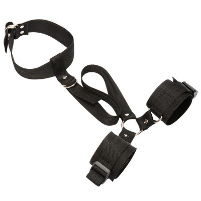 SM leather back cuffs, binding straps, backhand mouth stuffed adult sex toys, couple flirtatious toys wholesale