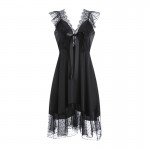 Ruo Ruo Sexy Dotted Mesh and Chest Cushion Gather Pajama Waist Large Size Pure Desire Sling Pajama Dress Home Suit 2535