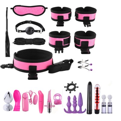 SM props binding and restraint equipment adult sexual intercourse breast clip mouth ball male and female sex toys poker sex tools