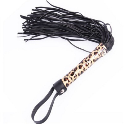 SM Adult Sex Fun Leather Leopard Pattern Whip Fun Hand Clap SM Props Fun Toys Adult Sex Supplies