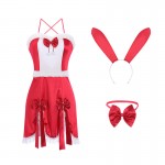 Guiruo Brand Fun Lingerie Sexy Christmas Dress Uniform Sexy Hot Backless Rabbit Girl Set 2435