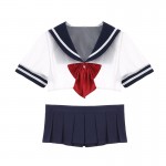 Guiruo Fun Lingerie Female Sexy Perspective Student Uniform Set Pure Girl Bow Tie Temptation Generation 139