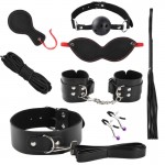 Leather 8-piece set SM Adult Sex Bed Strap Fun Toys Fun Sex Supplies Bedroom Fun Supplies