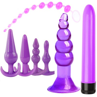 Seven-piece silicone backyard bead set for fun anal plugs, adult toy anal plug 4-piece combination set
