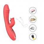 Factory's New Silicone Vibration Massage Stick Women's Fun Masturbation Appliance Tongue Add AV Vibration Stick Adult Fun