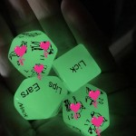 12 Sides Nightlight, Fun Dice, Couple's Foreplay, Flirting, Color Screen, Couple's Fun Color Gift, Action Posture