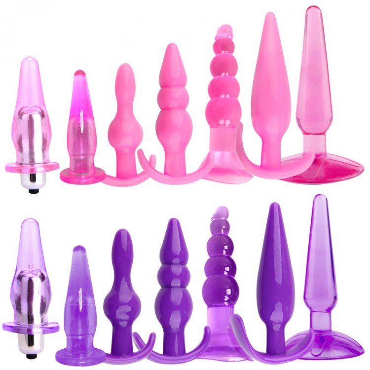 Fun anal plug 6-piece set anal plug, vestibular anal plug combination set, alternative female masturbation products, adult sex