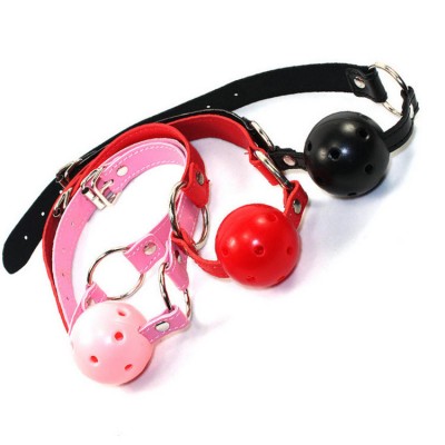 Leather Mouth Ball Mouth Plug Couple Alternative Sexual Aids Series Sex Toys Men and Women's Fun and Joy Device