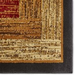 Home Dynamix Vega Modern Area Rug, Geometric Black/Brown/Red 7&#39;8&#34; X 10&#39;4&#34; Rectangle
