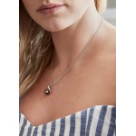 Cultured Pearl Pendant Necklace for Women in Sterling Silver, Infinity Design with Black Tahitian South Sea Pearl - THE PEARL SOURCE