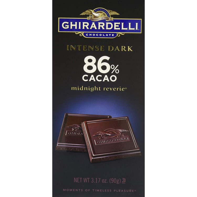 Ghirardelli Intense Dark Midnight Reverie Chocolate Bar, 3.17 Ounce (Pack of 12)