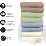 Biddeford Blankets, LLC Comfort Knit Heated Blanket, King, Fawn