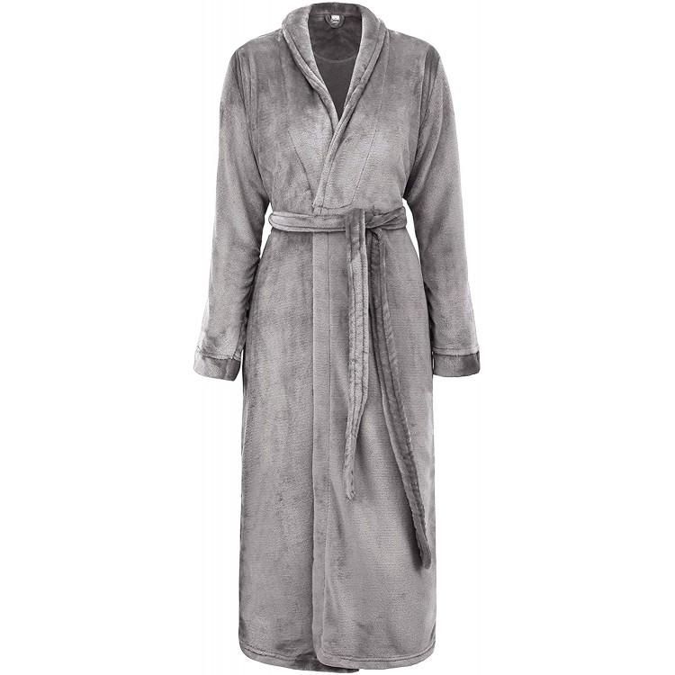 Simplicity Men/Women Luxurious Plush Kimono Bathrobe with Side Pockets