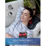 Zyllion Shiatsu Back and Neck Massager - Kneading Massage Pillow with Heat for Shoulders, Calf, Legs, Feet, Hands, Home, Office, Chair and Car - Black (ZMA-13-BK)