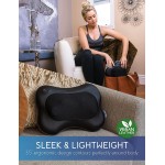 Zyllion Shiatsu Back and Neck Massager - Kneading Massage Pillow with Heat for Shoulders, Calf, Legs, Feet, Hands, Home, Office, Chair and Car - Black (ZMA-13-BK)