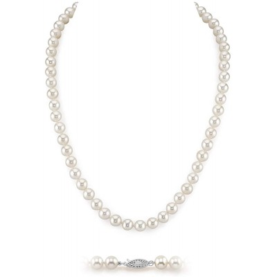 White Freshwater Cultured Pearl Necklace for Women in AAA Quality - THE PEARL SOURCE