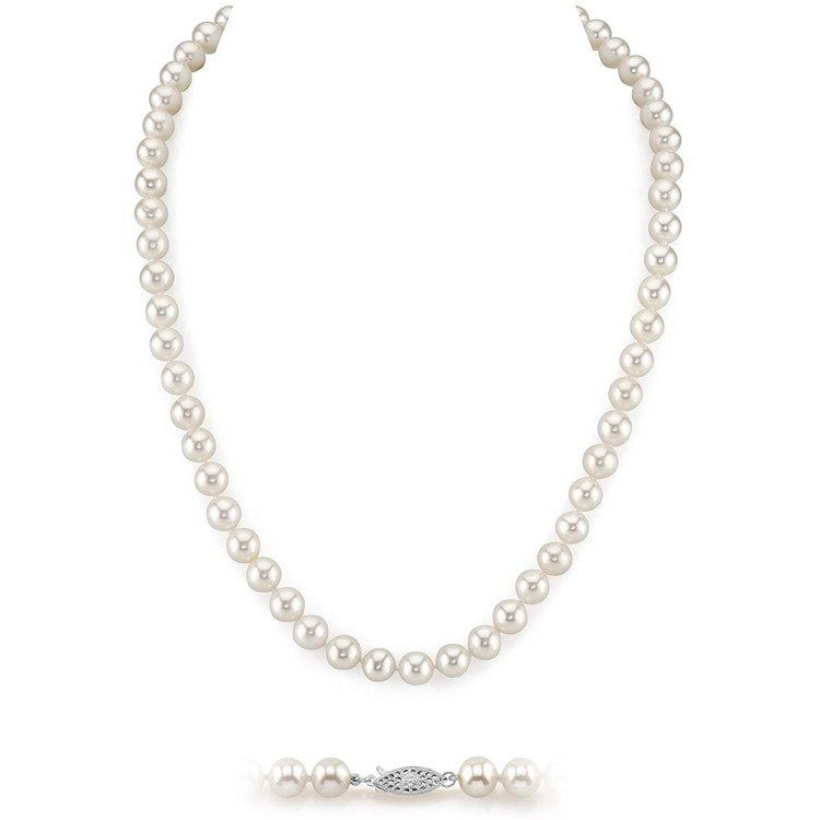 White Freshwater Cultured Pearl Necklace for Women in AAA Quality - THE PEARL SOURCE