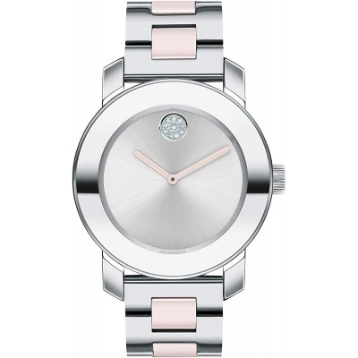 Movado Women&#39;s Swiss Quartz Watch with Stainless Steel Strap, Two Tone, 18 (Model: 3600702)
