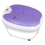 All in one Foot spa Bath Massager w/Motorized Rolling Massage, Heat, Wave, O2 Bubbles, Water Fall, Blowing hot air to Dry feet, Digital Temperature Control LED Display FBD1023