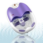 All in one Foot spa Bath Massager w/Motorized Rolling Massage, Heat, Wave, O2 Bubbles, Water Fall, Blowing hot air to Dry feet, Digital Temperature Control LED Display FBD1023