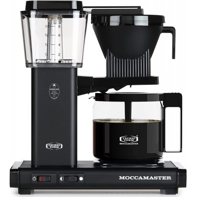 Technivorm Moccamaster 59656 KBG, 10-Cup Coffee Maker, 40 oz, Matte Black
