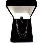 14k Rose Gold Cable Link Chain Necklace, 0.8mm