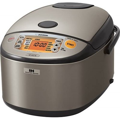 Zojirushi NP-HCC18XH Induction Heating System Rice Cooker and Warmer, 1.8 L, Stainless Dark Gray