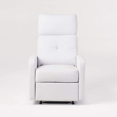 Great Deal Furniture Teyana White Leather Recliner Club Chair