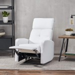 Great Deal Furniture Teyana White Leather Recliner Club Chair