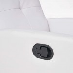 Great Deal Furniture Teyana White Leather Recliner Club Chair
