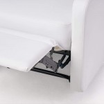Great Deal Furniture Teyana White Leather Recliner Club Chair