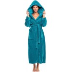 Alexander Del Rossa Women's Plush Fleece Robe with Hood, Long Warm Bathrobe