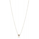 14k Gold Bezel Set Solitaire Adjustable Pendant Necklace