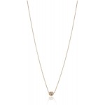 14k Gold Bezel Set Solitaire Adjustable Pendant Necklace