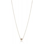 14k Gold Bezel Set Solitaire Adjustable Pendant Necklace