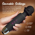 New LuLu 7 Upgraded Personal Wand Massager with Unique Design - Premium with 5 Speeds 20 Patterns - Cordless Powerful and Handheld - USB Rechargeable for Back and Neck Relief - Black