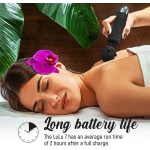 New LuLu 7 Upgraded Personal Wand Massager with Unique Design - Premium with 5 Speeds 20 Patterns - Cordless Powerful and Handheld - USB Rechargeable for Back and Neck Relief - Black