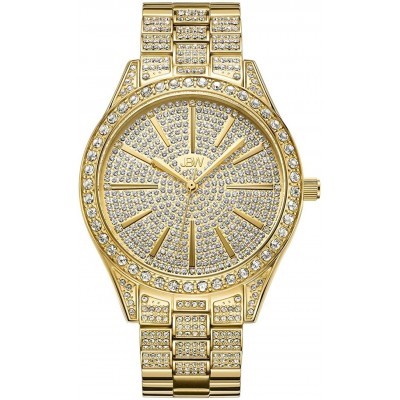 JBW Luxury Women&#39;s Cristal 0.12 Carat Diamond Wrist Watch with Stainless Steel Link Bracelet