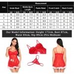 Avidlove Women Christmas Lingerie Red Chemise Santa Nightie Lace Babydoll Strap Sleepwear