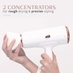 T3 - CURA Hair Dryer | Digital Ionic Professional Blow Dryer | Fast Drying, Volumizing Wide Air Flow | Frizz Smoothing | Multiple Speed and Heat Settings | Cool Shot